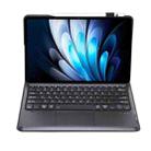 For vivo Pad5 Pro 13 inch Bluetooth Keyboard TPU Leather Tablet Case with Holder & Touchpad(Black) - 3