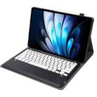 For vivo Pad5 Pro 13 inch Bluetooth Keyboard TPU Leather Tablet Case with Holder(Black White) - 3