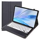 For vivo Pad SE 12.3 Bluetooth Keyboard TPU Leather Tablet Case with Holder(Black White) - 1