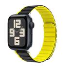 For Apple Watch SE 2023 44mm ZGA Two Color Magnetic Silicone Watch Band(Grey+Yellow) - 1