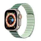 For Apple Watch Ultra 49mm ZGA Two Color Magnetic Silicone Watch Band(Dark Green+Light Green) - 1