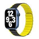 For Apple Watch Series 7 45mm ZGA Two Color Magnetic Silicone Watch Band(Grey+Yellow) - 1