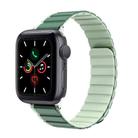 For Apple Watch Series 5 44mm ZGA Two Color Magnetic Silicone Watch Band(Dark Green+Light Green) - 1