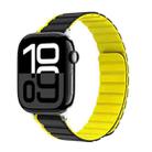 For Apple Watch Series 10 46mm ZGA Two Color Magnetic Silicone Watch Band(Grey+Yellow) - 1