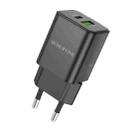 BOROFONE BN14 Royal PD30W Type-C + QC3.0 USB Charger, EU Plug(Black) - 1