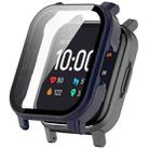 For Xiaomi Haylou Watch 2 LS02 PC + Tempered Film Integrated Watch Protective Case(Ink Blue) - 1