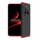 For Realme 12 Pro/12 Pro+ GKK Three Stage Splicing Full Coverage PC Phone Case(Black Red) - 1