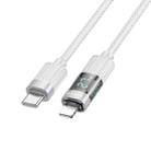 BOROFONE BU46 1.2m PD27W USB-C / Type-C to 8 Pin Basic Charging Data Cable with Display(Grey) - 1