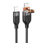 BOROFONE BU45 1.2m USB & Type-C to 8 Pin Happy 2-in-1 Charging Data Cable(Black) - 1