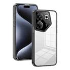 For Tecno Camon 20 Pro 5G 2.5mm Anti-slip Clear Acrylic Hybrid TPU Phone Case(Black) - 1