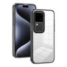 For vivo V30 / V30 Pro 2.5mm Anti-slip Clear Acrylic Hybrid TPU Phone Case(Black) - 1