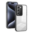 For vivo Y100 IDN 2024 2.5mm Anti-slip Clear Acrylic Hybrid TPU Phone Case(Black) - 1