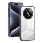 For Realme 12 5G 2.5mm Anti-slip Clear Acrylic Hybrid TPU Phone Case(Black) - 1