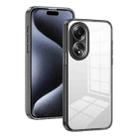 For OPPO A58 4G 2.5mm Anti-slip Clear Acrylic Hybrid TPU Phone Case(Black) - 1