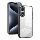 For OPPO A58 5G 2.5mm Anti-slip Clear Acrylic Hybrid TPU Phone Case(Black) - 1