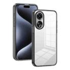 For OPPO A78 4G 2.5mm Anti-slip Clear Acrylic Hybrid TPU Phone Case(Black) - 1