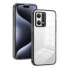 For OPPO Reno7 4G 2.5mm Anti-slip Clear Acrylic Hybrid TPU Phone Case(Black) - 1