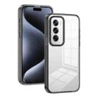 For OPPO Reno12 Global Anti-slip Clear Acrylic Hybrid TPU Phone Case(Black) - 1