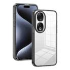 For Honor 90 2.5mm Anti-slip Clear Acrylic Hybrid TPU Phone Case(Black) - 1