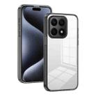 For Honor X8a 2.5mm Anti-slip Clear Acrylic Hybrid TPU Phone Case(Black) - 1