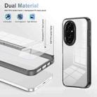For Honor 200 Anti-slip Clear Acrylic Hybrid TPU Phone Case(Black) - 3