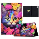 For iPad 10th Gen 10.9 2022 Voltage Painted Smart Leather Tablet Case(Rose Cat) - 1