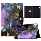 For iPad mini 6 Voltage Painted Smart Leather Tablet Case(Gold Butterflies) - 1