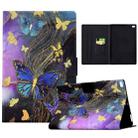 For iPad 9.7 2017/ 2018 / Air 2 / Air Voltage Painted Smart Leather Tablet Case(Gold Butterflies) - 1