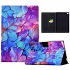 For iPad 9.7 2017/ 2018 / Air 2 / Air Voltage Painted Smart Leather Tablet Case(Petals) - 1