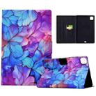 For iPad Air 10.9 2022 / 2020 Voltage Painted Smart Leather Tablet Case(Petals) - 1