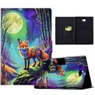 For Samsung Galaxy Tab A 10.1 T580 Voltage Painted Smart Leather Tablet Case(Moonlight Fox) - 1