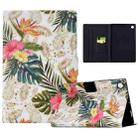 For Samsung Galaxy Tab A9 Electric Pressed Painted Leather Tablet Case(Gold Pineapple) - 1