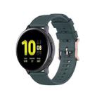 For Galaxy Watch Active 3 / Active 2 / Active / Galaxy Watch 3 41mm / Galaxy Watch 42mm 20mm Dot Texture Watch Band(Olive Green) - 1