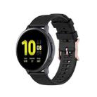 For Galaxy Watch Active 3 / Active 2 / Active / Galaxy Watch 3 41mm / Galaxy Watch 42mm 20mm Dot Texture Watch Band(Black) - 1