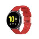 For Galaxy Watch Active 3 / Active 2 / Active / Galaxy Watch 3 41mm / Galaxy Watch 42mm 20mm Dot Texture Watch Band(Red) - 1