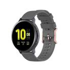 For Galaxy Watch Active 3 / Active 2 / Active / Galaxy Watch 3 41mm / Galaxy Watch 42mm 20mm Dot Texture Watch Band(Grey) - 5