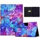 For Amazon Kindle Paperwhite 5 2021 Electric Pressed Painted Smart Leather Tablet Case(Petals) - 1