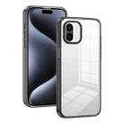 For Xiaomi Redmi A1 2.5mm Anti-slip Clear Acrylic Hybrid TPU Phone Case(Black) - 1