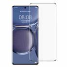 For Huawei P50 Pro Full Glue 9H HD 3D Curved Edge Tempered Glass Film(Black) - 1