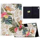 For Lenovo Tab M9 Electric Pressed Painted Smart Leather Tablet Case(Gold Pineapple) - 1