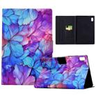 For Lenovo Tab M9 Electric Pressed Painted Smart Leather Tablet Case(Petals) - 1