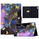 For Lenovo Tab P11 Gen 2 Electric Pressed Painted Smart Leather Tablet Case(Gold Butterflies) - 1