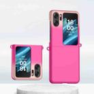 For OPPO Find N2 Flip Gradient Color Skin Feel PC Full Coverage Shockproof Phone Case(Gradient Rose Red) - 1