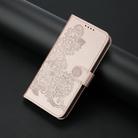 For vivo iQOO Z9s Pro / T3 Pro 5G India Datura Flower Embossed Flip Leather Phone Case(Rose Gold) - 2