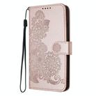 For vivo S9 Datura Flower Embossed Flip Leather Phone Case(Rose Gold) - 3