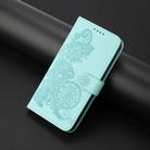 For vivo V30e Datura Flower Embossed Flip Leather Phone Case(Light blue) - 2