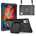 For Lenovo Tab M11/ Xiaoxin Pad 11 2024 Handle Robot Silicone Hybrid PC Tablet Case(Black) - 1