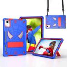 For Lenovo Tab M11/ Xiaoxin Pad 11 2024 Fold-Holder Spider Silicone Hybrid PC Tablet Case(Blue Red) - 1