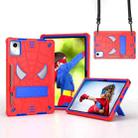 For Lenovo Tab M11/ Xiaoxin Pad 11 2024 Fold-Holder Spider Silicone Hybrid PC Tablet Case(Red Blue) - 1