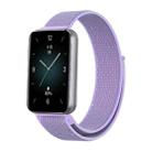 For Honor Band 9 Woven Nylon Loop Watch Band(Purple) - 1